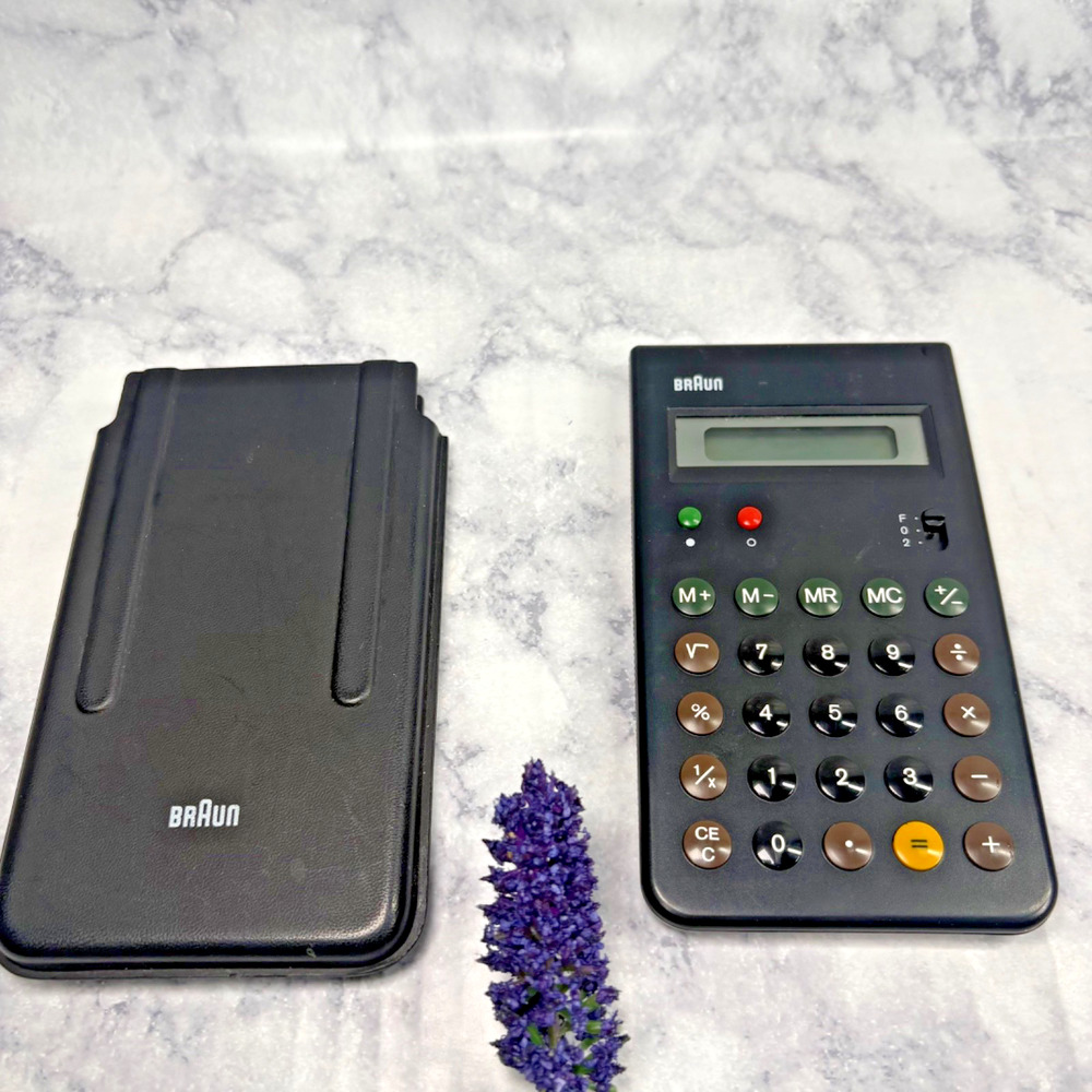 Braun 8-Digit Calculator (Black) BRAUN AG 4835 Calculator Inspired Apple Classic